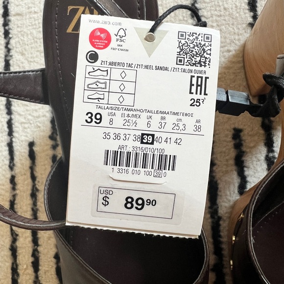 NWT Zara High Heel Platform Sandals | EU 39 - Picture 12 of 12